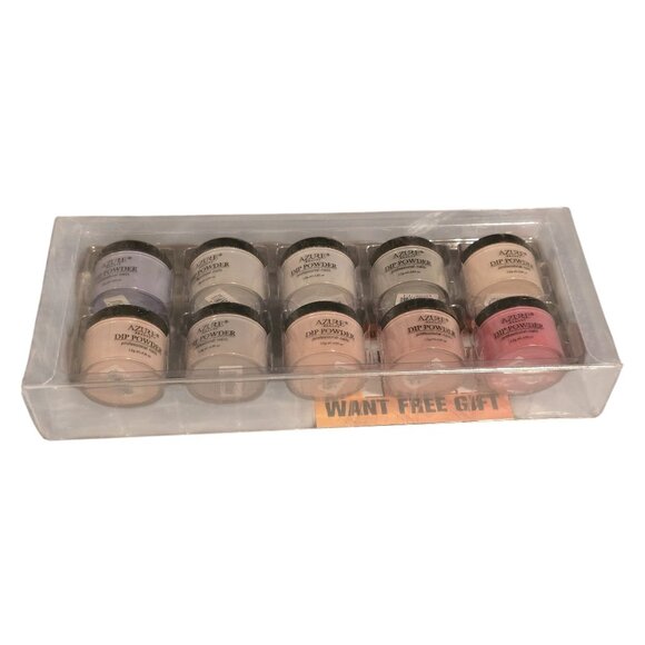 AzureBeauty Nail Dip Powder Set of 10 Colors - Picture 2 of 2